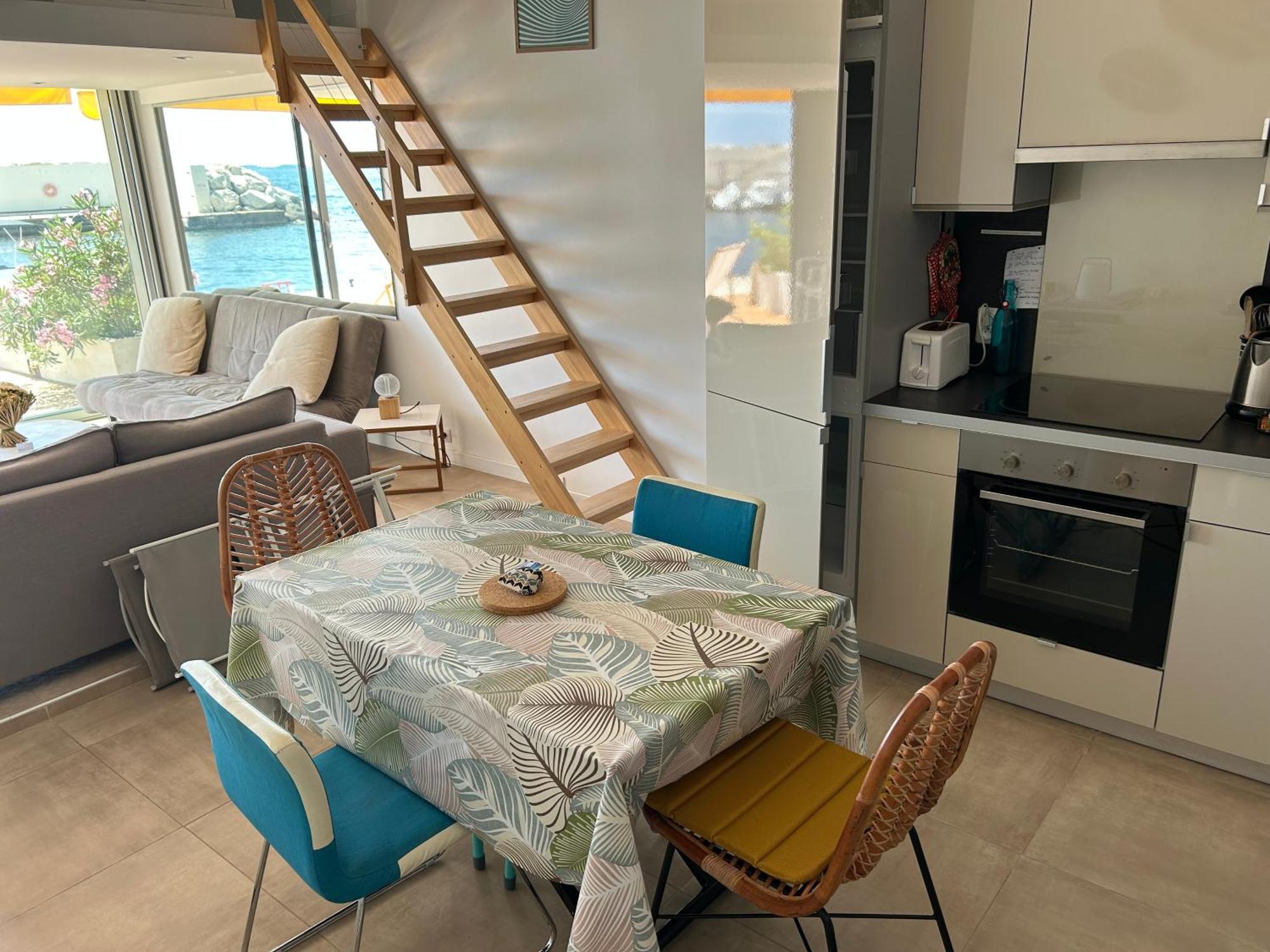 Horizon Bleu Bandol : Appartement Pieds Dans L'Eau Bagian luar foto
