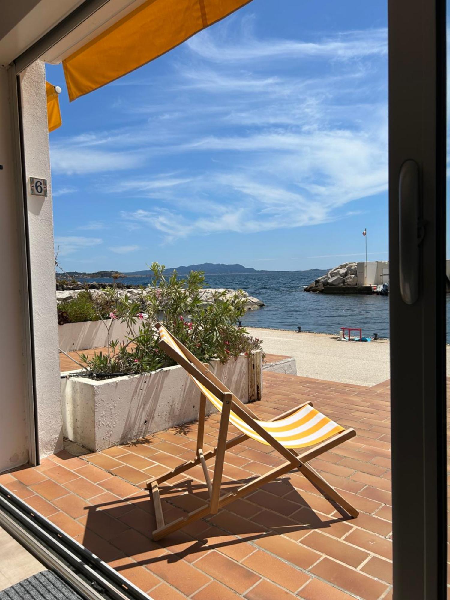 Horizon Bleu Bandol : Appartement Pieds Dans L'Eau Bagian luar foto